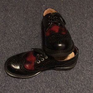 John Fluevog oxford 9.5 mens red/black